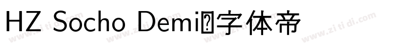 HZ Socho Demi字体转换